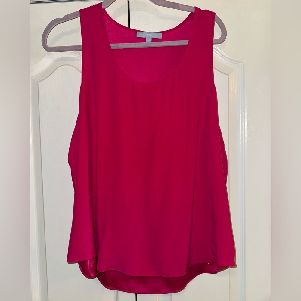 Silk pink tank top